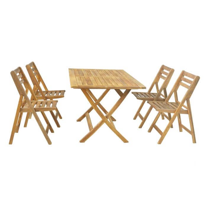 Set Table rectangulaire avec 4 chaises en acacia - AMENAGEMENT PLEIN AIR - Mr Bricolage : Outillage, Jardinage, Animalerie, Electricité