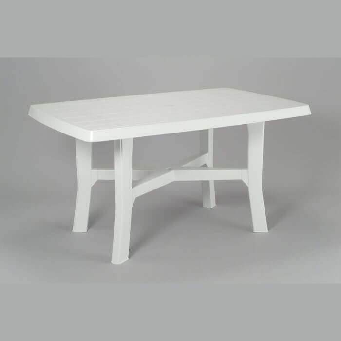 TABLE RODANO RECTANGULAIRE BLANCHE - AMENAGEMENT PLEIN AIR - Mr Bricolage : Outillage, Jardinage, Animalerie, Electricité