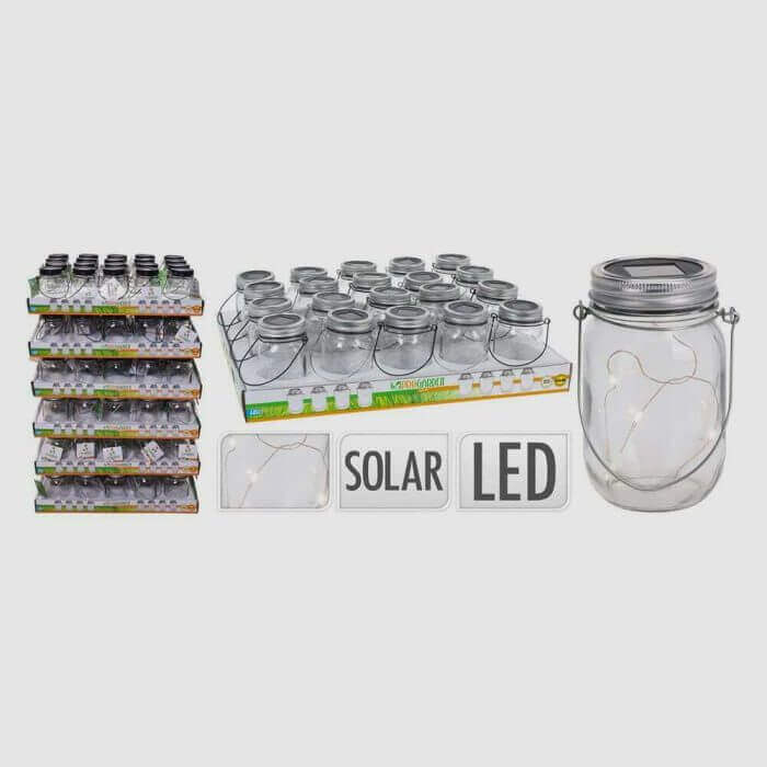 POT VERRE SOLAIRE CLAIR 5 LED - LUMINAIRE JARDIN - Mr Bricolage : Outillage, Jardinage, Animalerie, Electricité
